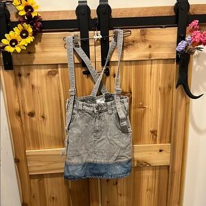Guess Gray and Blue Overall Mini Skirt